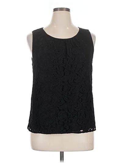 Pre-owned Talbots Sleeveless Blouse In Black