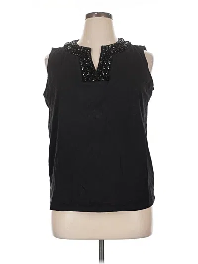 Pre-owned Talbots Sleeveless Blouse In Black