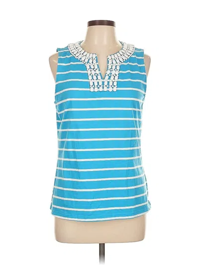 Pre-owned Talbots Sleeveless Blouse In Blue