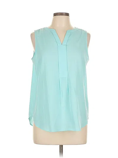 Pre-owned Talbots Sleeveless Blouse In Blue