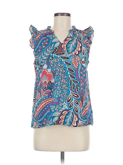 Pre-owned Talbots Sleeveless Blouse In Blue