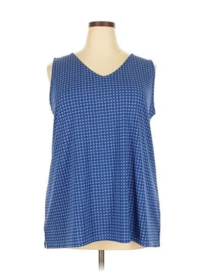 Pre-owned Talbots Sleeveless Blouse In Blue