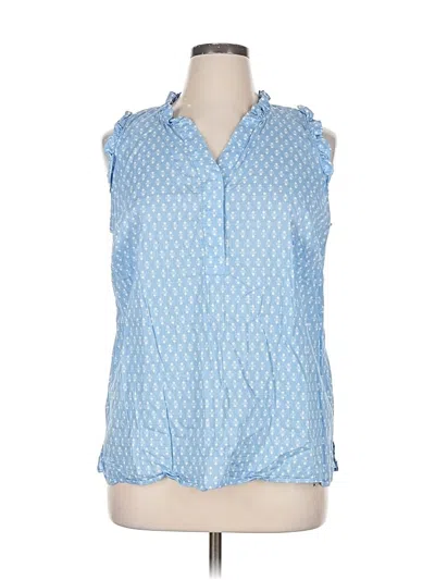 Pre-owned Talbots Sleeveless Blouse In Blue