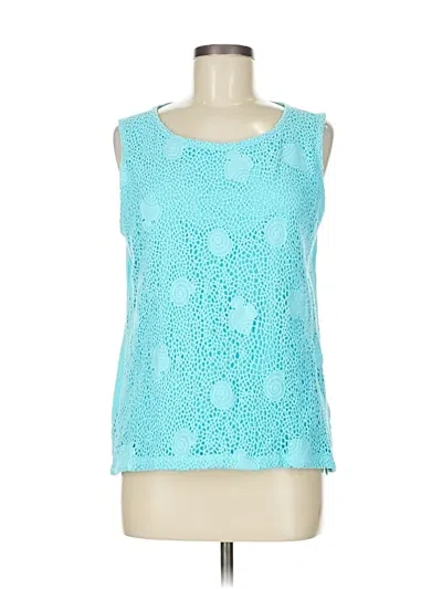 Pre-owned Talbots Sleeveless Blouse In Blue
