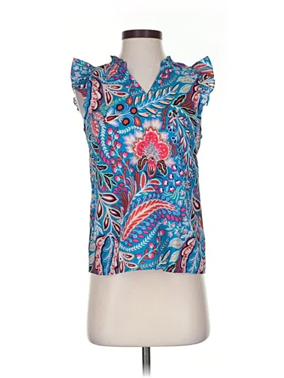 Talbots Sleeveless Blouse In Blue