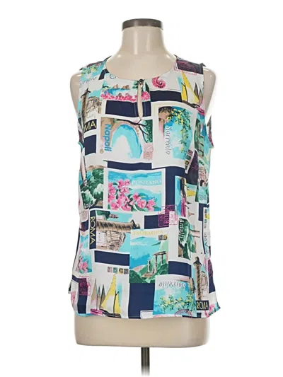 Pre-owned Talbots Sleeveless Blouse In Blue