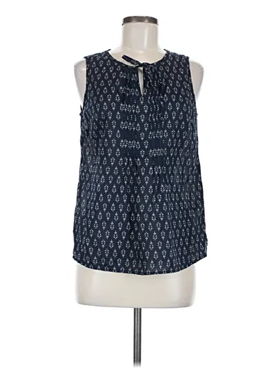 Pre-owned Talbots Sleeveless Blouse In Blue