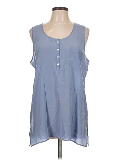 Pre-owned Talbots Sleeveless Blouse In Blue