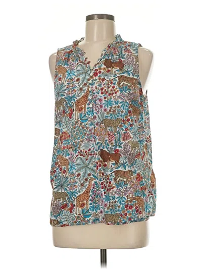 Pre-owned Talbots Sleeveless Blouse In Blue