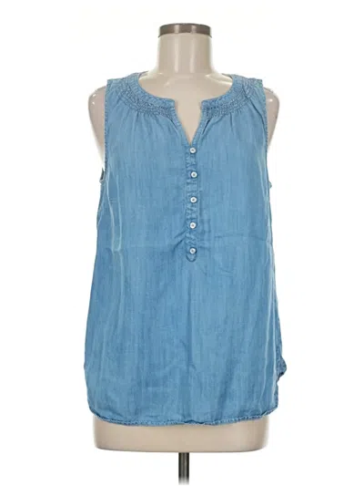 Pre-owned Talbots Sleeveless Blouse In Blue