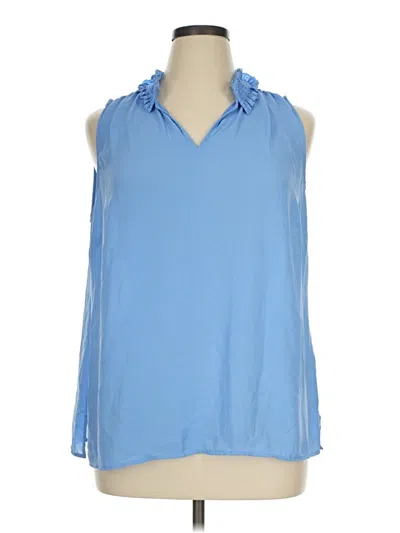 Pre-owned Talbots Sleeveless Blouse In Blue
