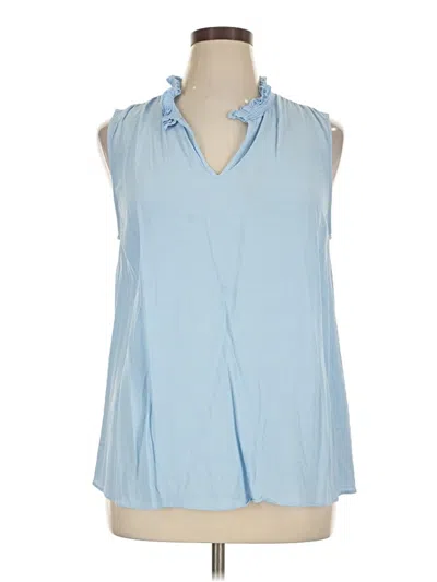 Pre-owned Talbots Sleeveless Blouse In Blue