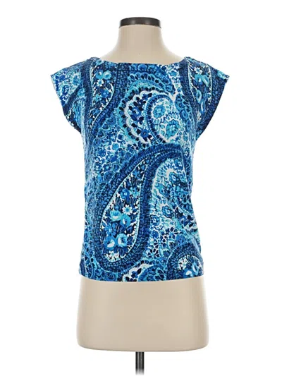 Pre-owned Talbots Sleeveless Blouse In Blue