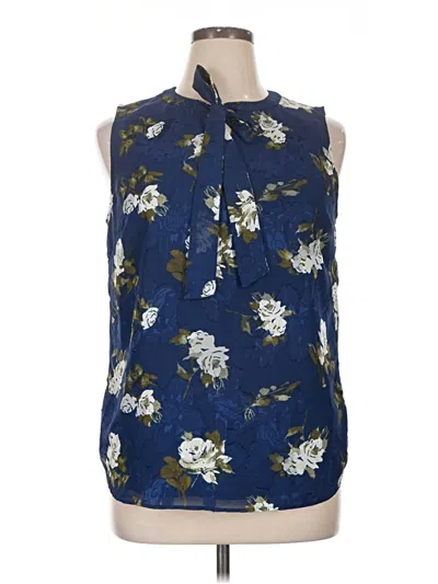 Pre-owned Talbots Sleeveless Blouse In Blue