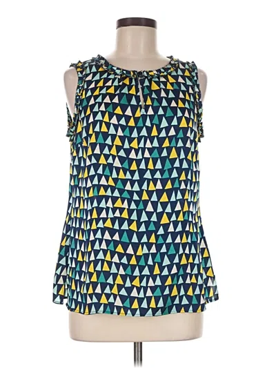 Pre-owned Talbots Sleeveless Blouse In Blue