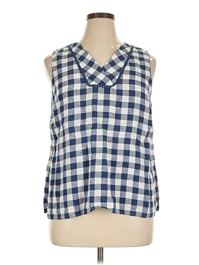 Pre-owned Talbots Sleeveless Blouse In Blue