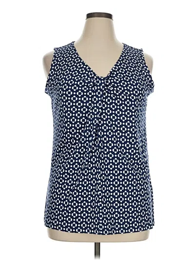 Pre-owned Talbots Sleeveless Blouse In Blue
