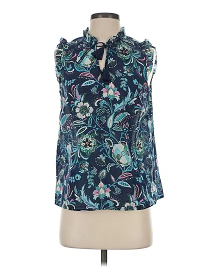 Pre-owned Talbots Sleeveless Blouse In Blue