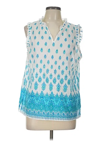 Pre-owned Talbots Sleeveless Blouse In Blue