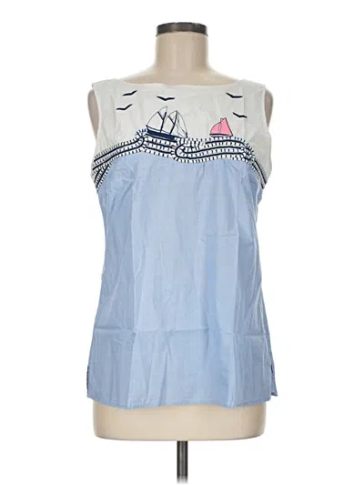 Pre-owned Talbots Sleeveless Blouse In Blue