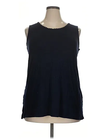 Pre-owned Talbots Sleeveless Blouse In Blue