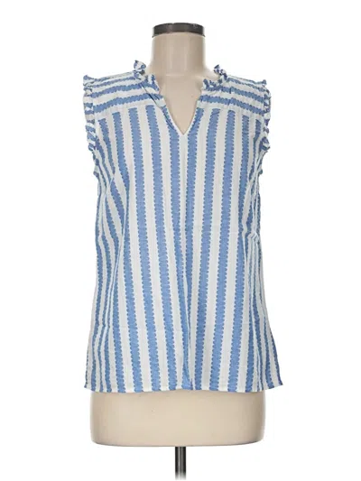 Pre-owned Talbots Sleeveless Blouse In Blue