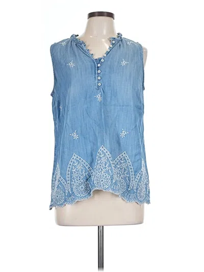 Pre-owned Talbots Sleeveless Blouse In Blue