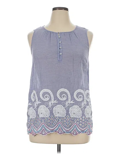 Pre-owned Talbots Sleeveless Blouse In Blue