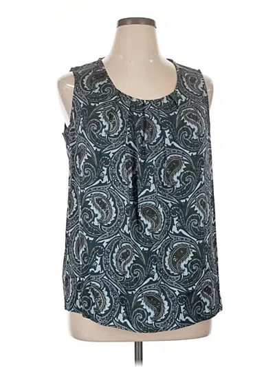 Pre-owned Talbots Sleeveless Blouse In Blue