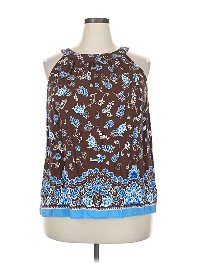 Pre-owned Talbots Sleeveless Blouse In Brown