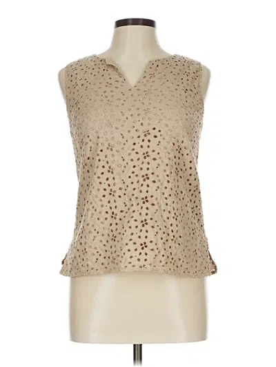 Pre-owned Talbots Sleeveless Blouse In Brown
