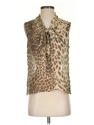 Pre-owned Talbots Sleeveless Blouse In Brown