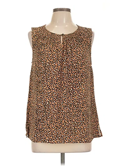 Pre-owned Talbots Sleeveless Blouse In Brown