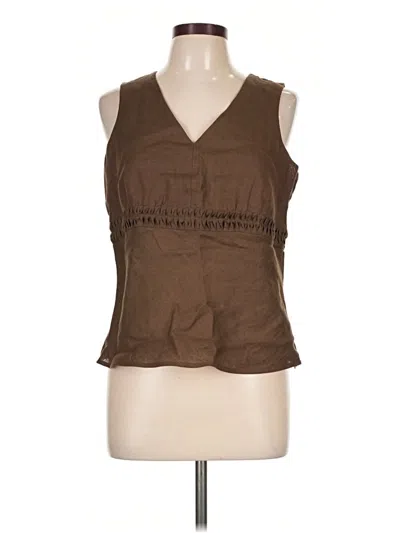 Pre-owned Talbots Sleeveless Blouse In Brown