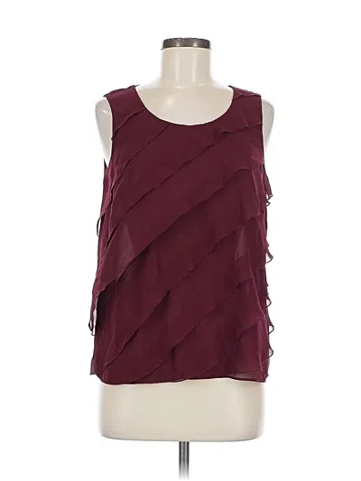 Pre-owned Talbots Sleeveless Blouse In Burgundy