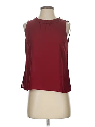 Pre-owned Talbots Sleeveless Blouse In Burgundy