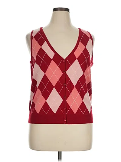 Pre-owned Talbots Sleeveless Blouse In Burgundy