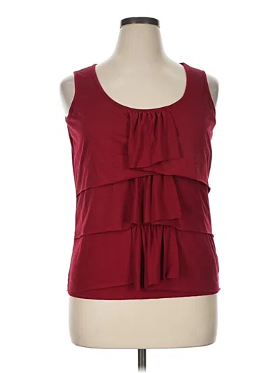 Pre-owned Talbots Sleeveless Blouse In Burgundy