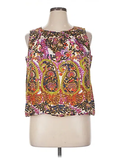 Pre-owned Talbots Sleeveless Blouse In Gold