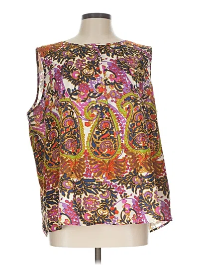 Pre-owned Talbots Sleeveless Blouse In Gold