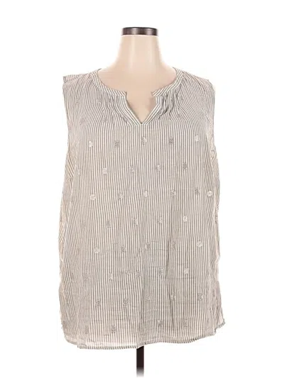 Pre-owned Talbots Sleeveless Blouse In Gray