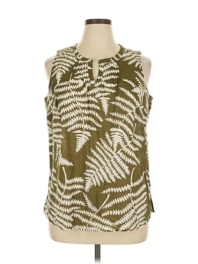 Pre-owned Talbots Sleeveless Blouse In Green