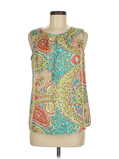 Pre-owned Talbots Sleeveless Blouse In Green
