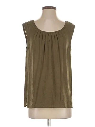 Pre-owned Talbots Sleeveless Blouse In Green