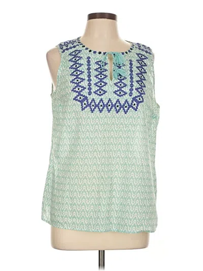 Pre-owned Talbots Sleeveless Blouse In Green
