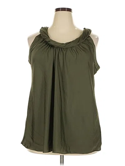 Pre-owned Talbots Sleeveless Blouse In Green