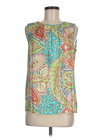 Pre-owned Talbots Sleeveless Blouse In Green