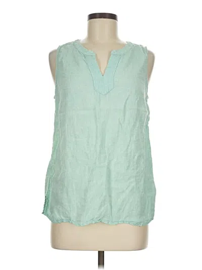 Pre-owned Talbots Sleeveless Blouse In Green