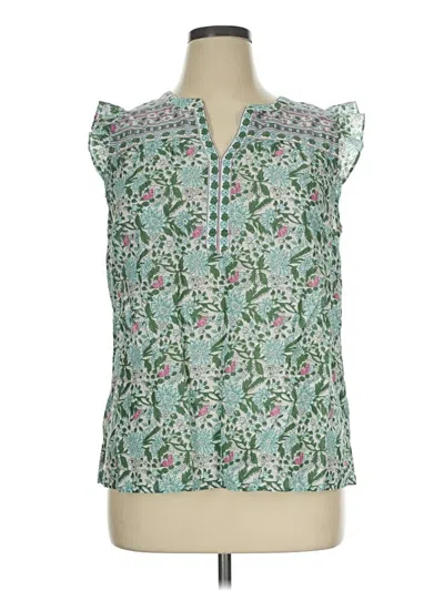 Pre-owned Talbots Sleeveless Blouse In Green