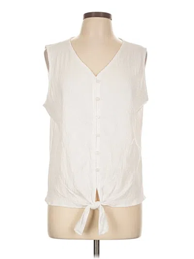 Pre-owned Talbots Sleeveless Blouse In Ivory